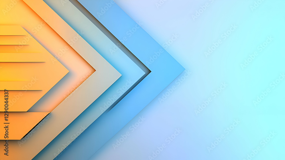Fototapeta premium Abstract Geometric Background with Orange and Blue Arrows