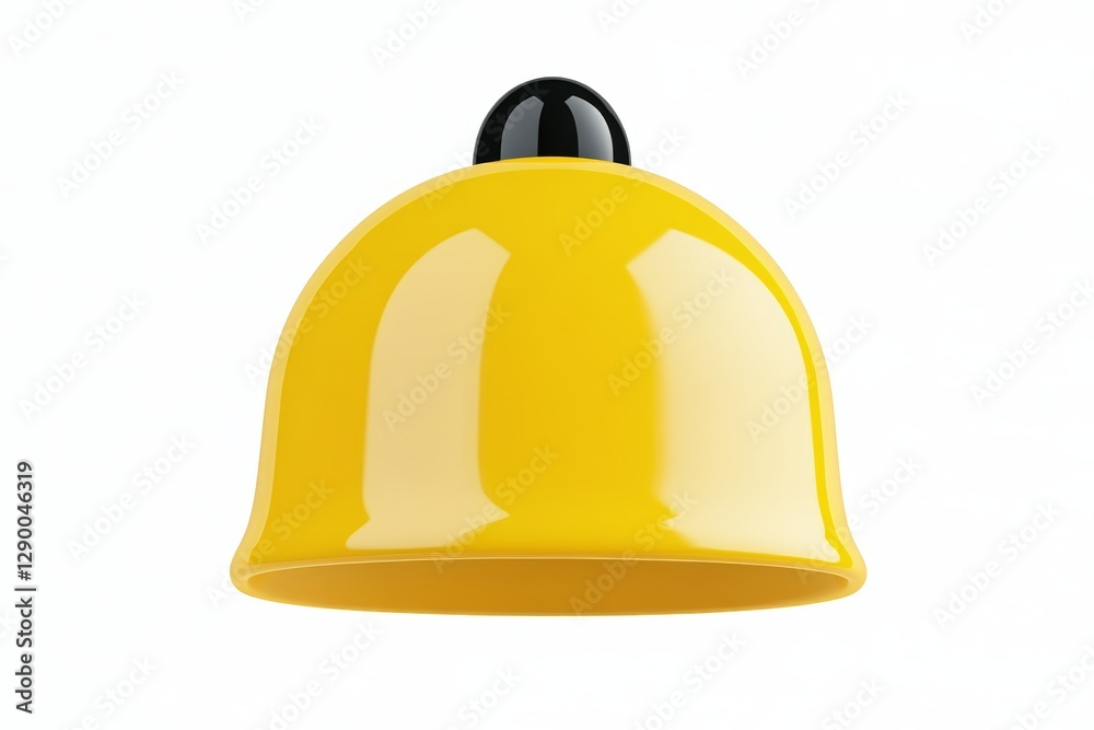 Fototapeta premium Yellow and black bell with a black top