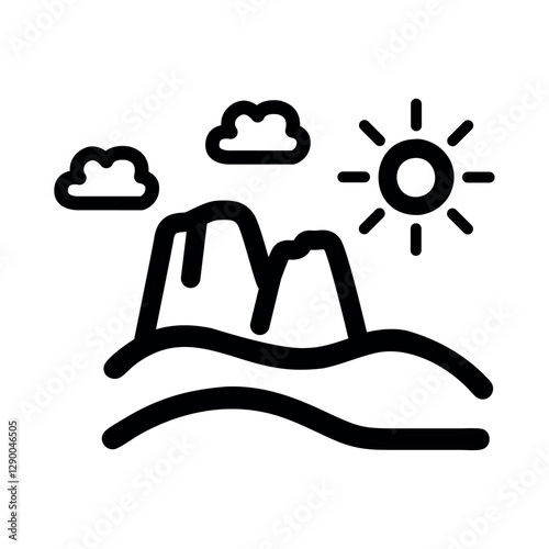 Australia outback landscape icon