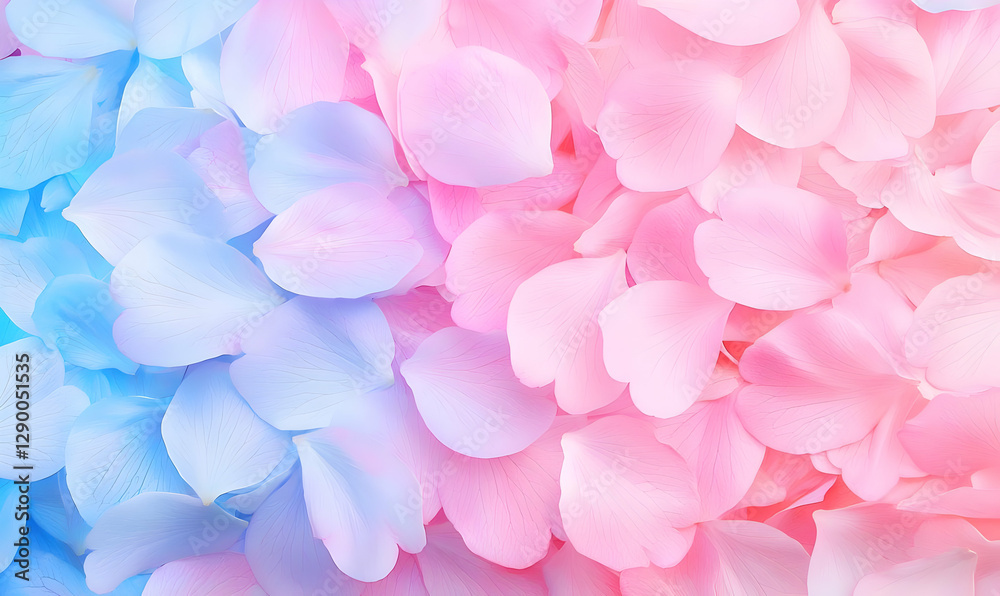 Obraz premium Soft Pink and Blue Petals Background for Design and Decoration