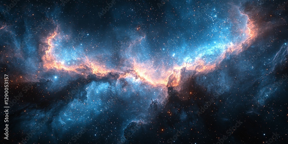 Obraz premium Celestial Variability: A Region of Space with Shifting Star Brightness