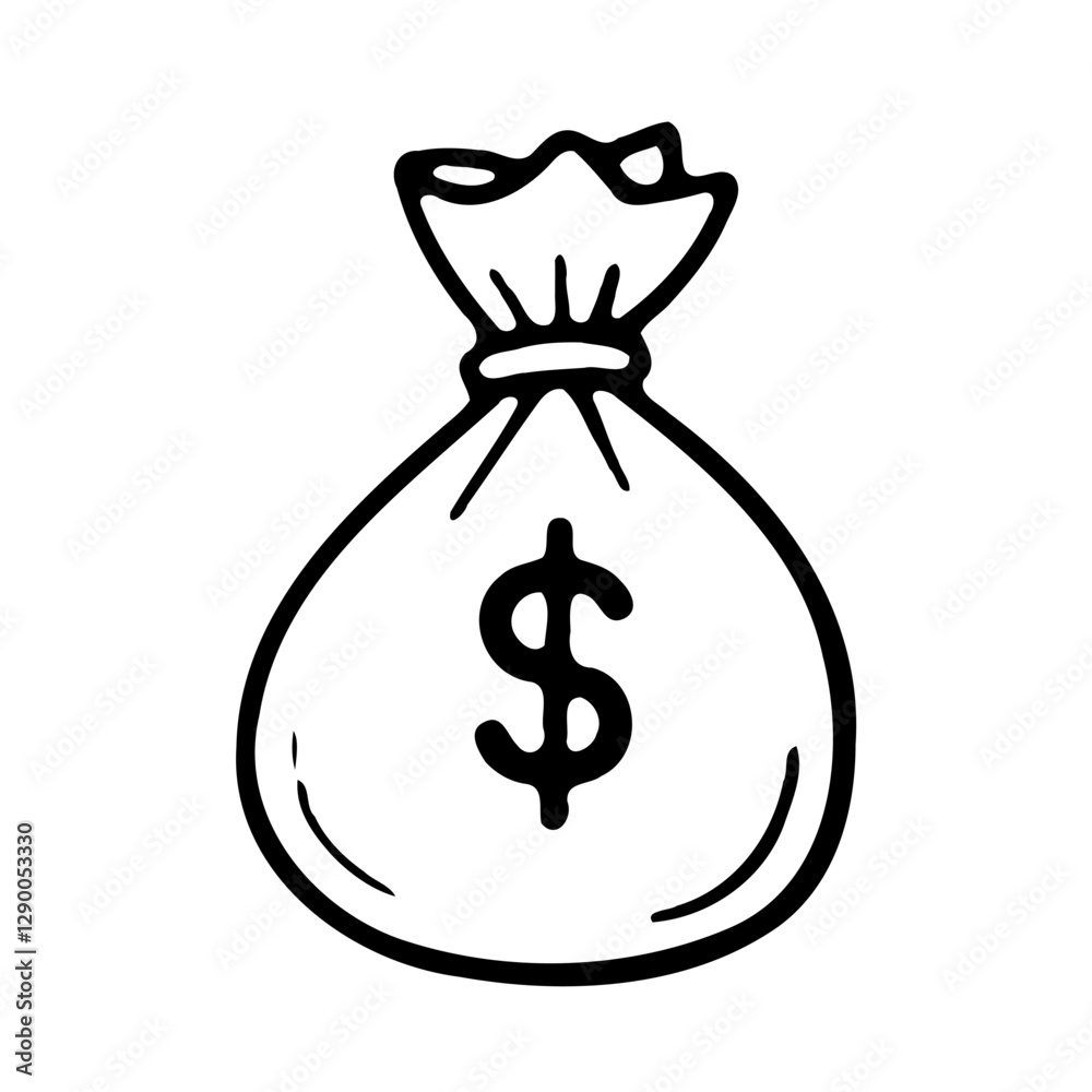 Money Bag Icon Vector Illustration Concept Money Bag Icon Vector Illustration Concept