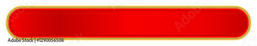 red gold label for banner, red luxury golden frame, red name plate