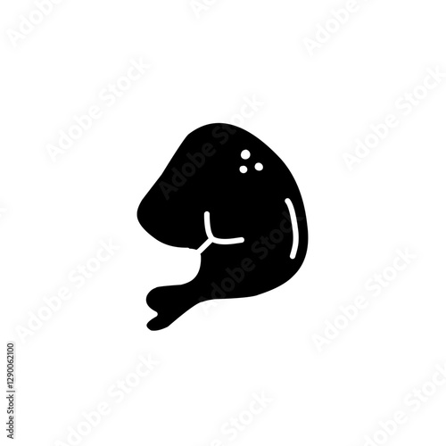 black chicken thigh icon