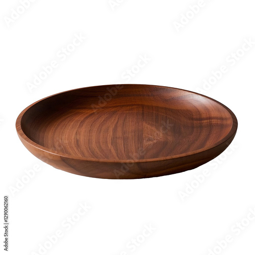 wooden plate on white background 