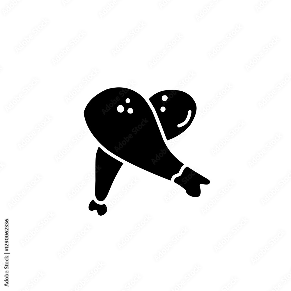 black chicken thigh icon black chicken thigh icon