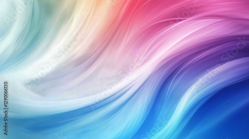 Wallpaper Mural Abstract Flowing Waves in Gradient Blue and Purple Tones Torontodigital.ca