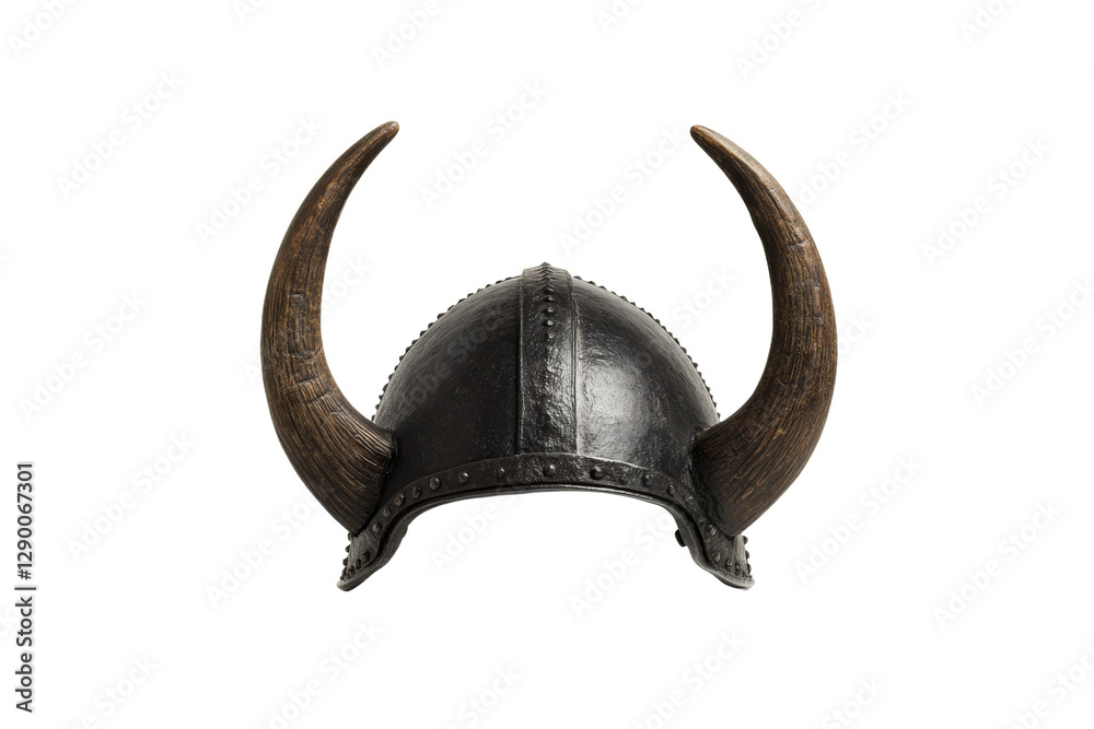 Fototapeta premium Viking helmet with horns on it, isolated