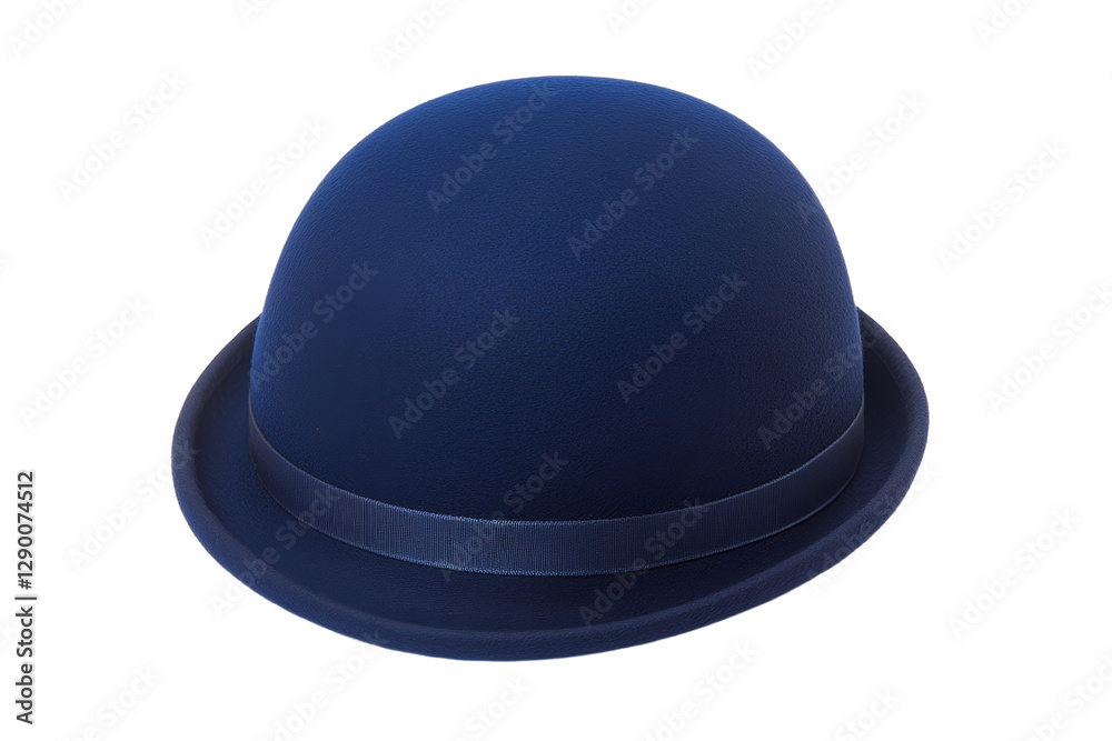 Blue hat with a ribbon around it, isolated Blue hat with a ribbon around it, isolated