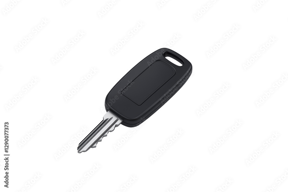 Black key is shown on a white background, isolated Black key is shown on a white background, isolated