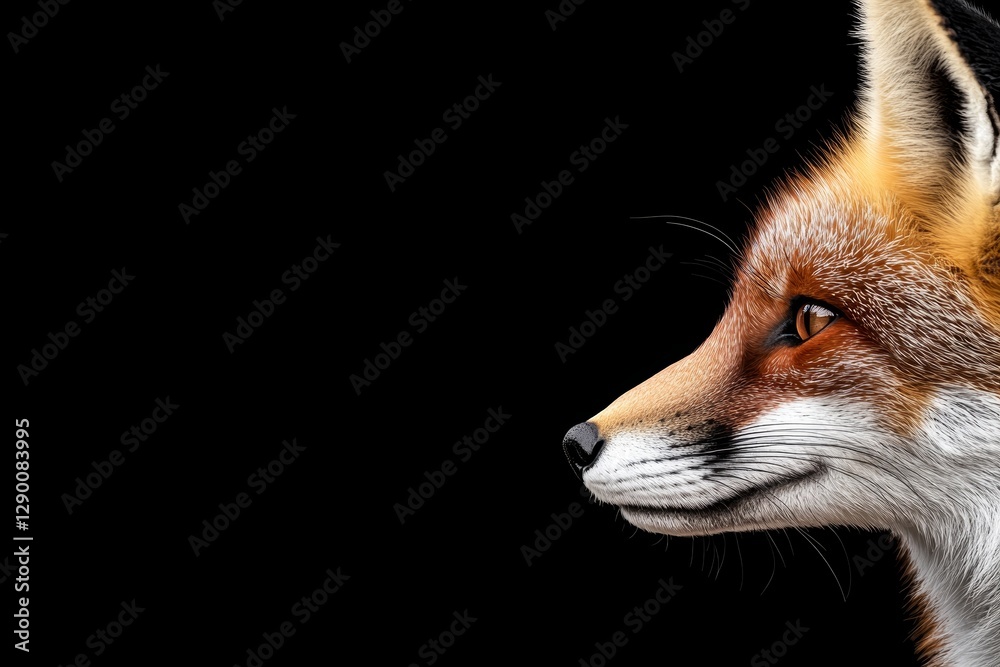 Obraz premium Fox is looking at the camera with its nose showing