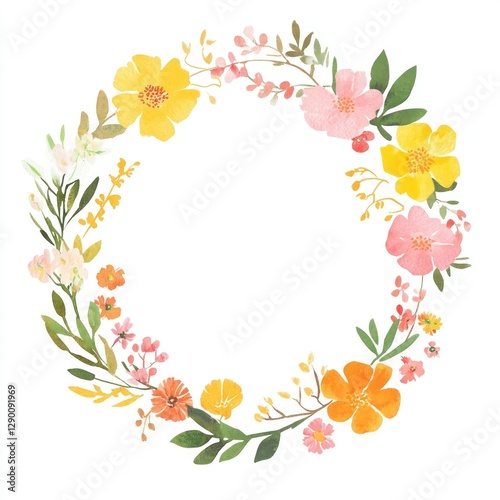 Flowers art illustration watercolor.
