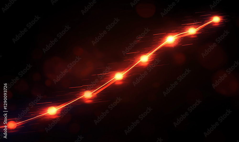 Futuristic graph featuring glowing upward-moving lines that vividly illustrate rapid progress and innovative data visualization Futuristic graph featuring glowing upward-moving lines that vividly illustrate rapid progress and innovative data visualization