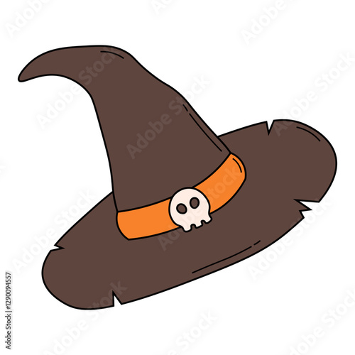 Cute Halloween Element with Flat Design. Vector Illustration.