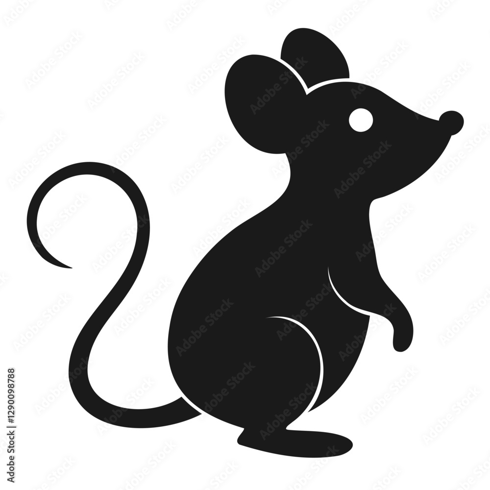 Fototapeta premium Simple Silhouette of a Rat
