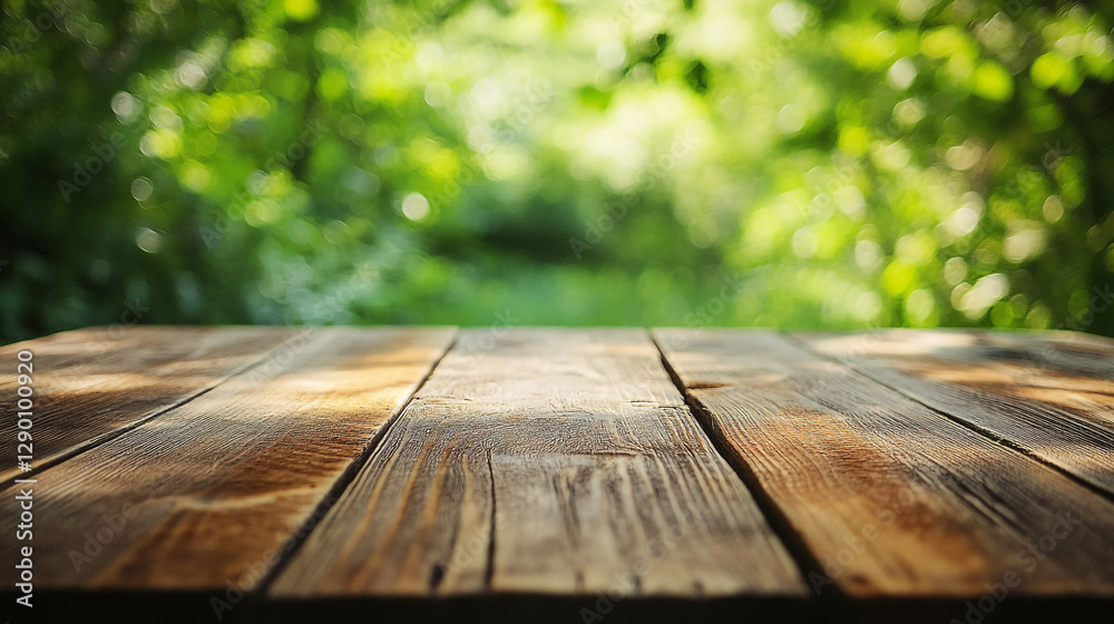 Rustic wooden tabletop summer green background nature scene eco bokeh light image photo spring leaves Rustic wooden tabletop summer green background nature scene eco bokeh light image photo spring leaves