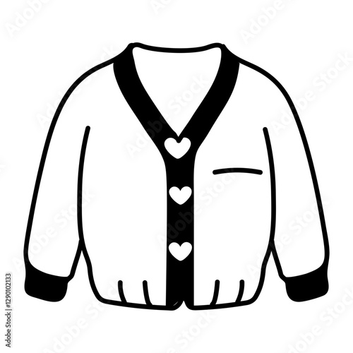 Sweater icon in hand drawn style 