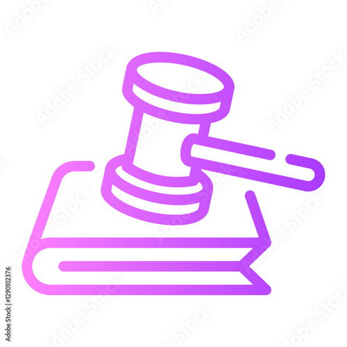 law Line Gradient Icon