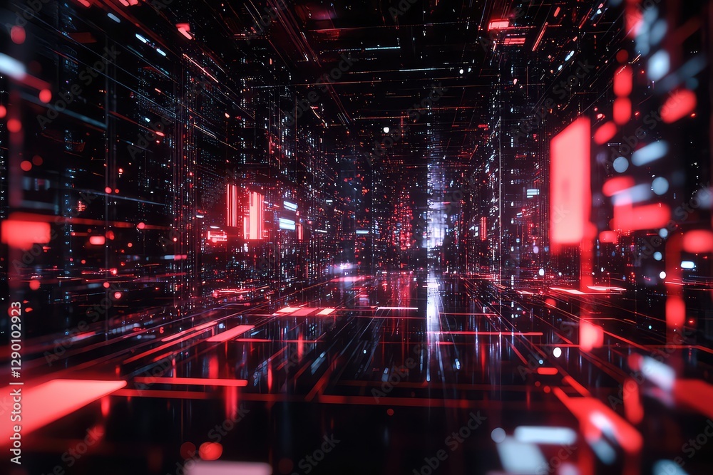 A 3D-rendered cyber network background featuring interconnected data streams. A 3D-rendered cyber network background featuring interconnected data streams.