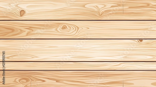Close-Up Photorealistic Illustration of Light Brown Wooden Planks
