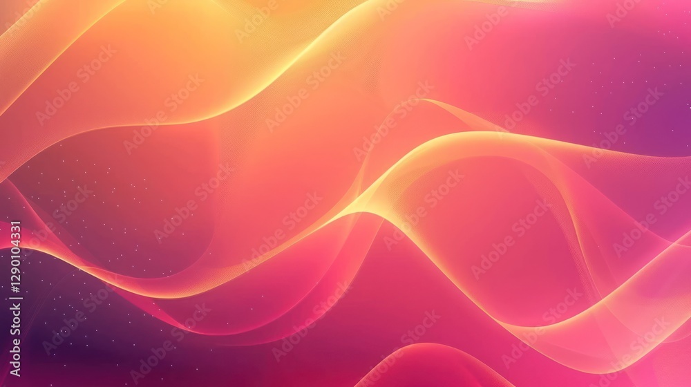 Fototapeta premium Abstract colorful waves with soft gradients and sparkles