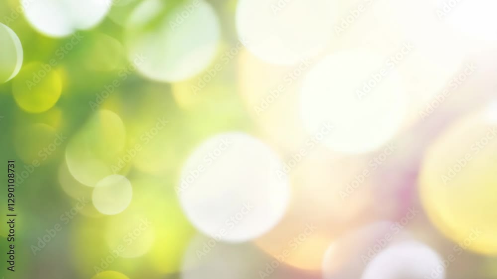Bright Natural Green Bokeh Background for Spring and Summer