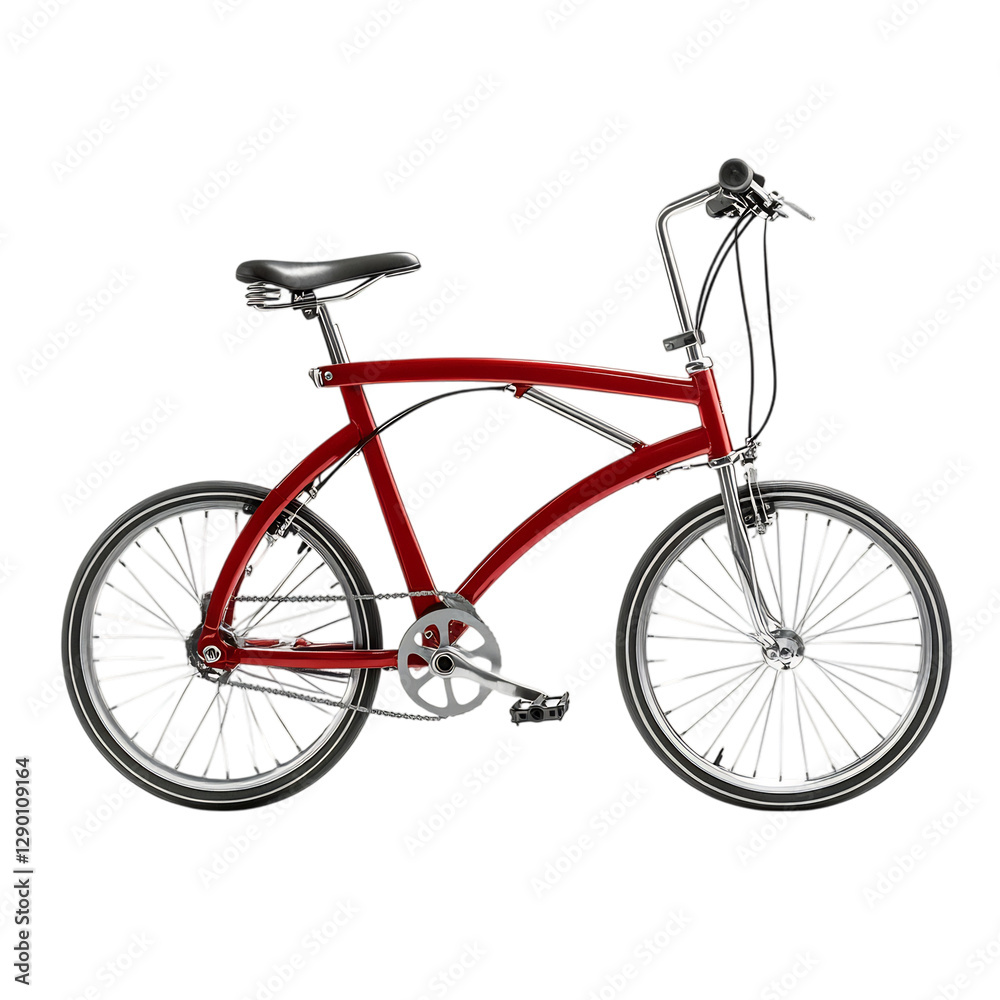 Modern Space Saving Folding Bicycle Isolated on Transparent Background Modern Space Saving Folding Bicycle Isolated on Transparent Background
