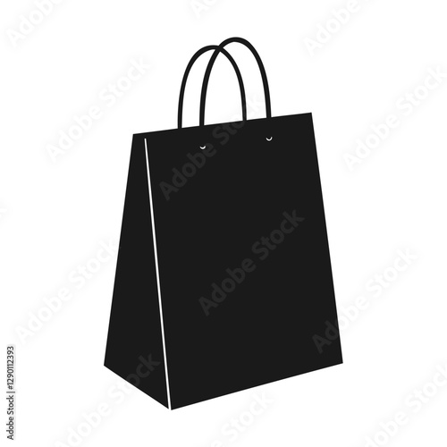 solid black shopping bag icon
