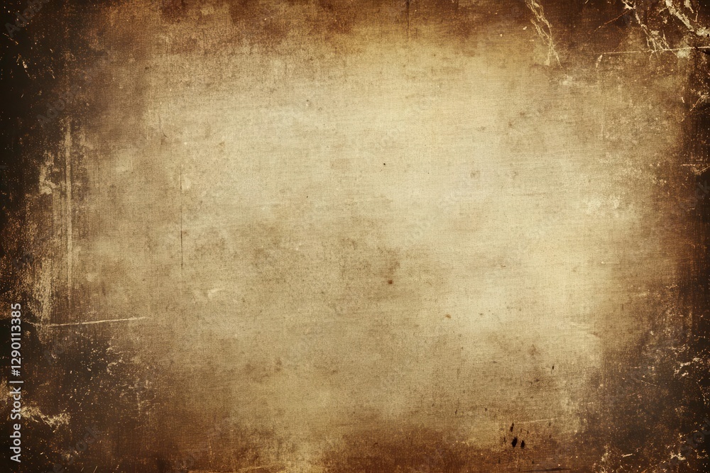 faded sepia photo overlay with gritty dust specks, soft vignette edges, warm brown tones, worn paper texture, and a nostalgic, vintage charm.