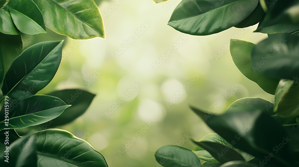 Fototapeta premium Lush Green Leaves Background