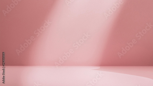 Soft Pink Spotlight: Minimalist Interior with Gentle Light
