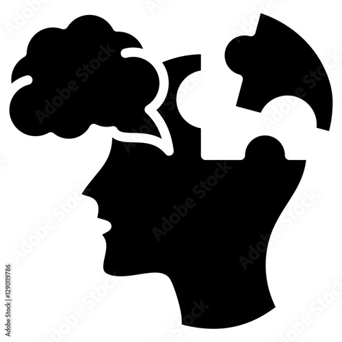 Thinking glyph icon