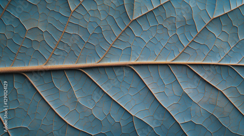 Leaf's Delicate Network: A detailed macro shot unveils the intricate vein structure and texture of a leaf, highlighting the beauty of nature's design in close-up.