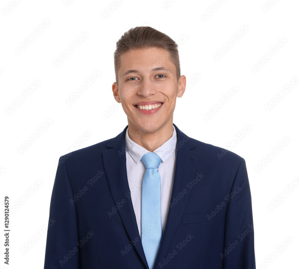 Handsome young man in suit on white background Handsome young man in suit on white background