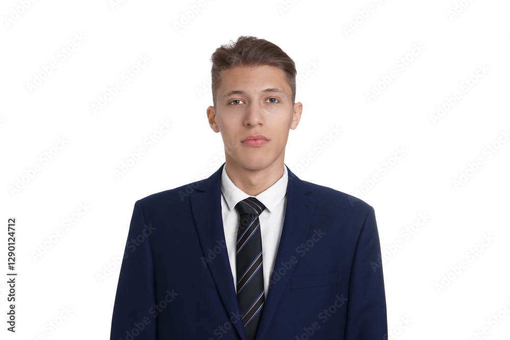 Handsome young man in suit on white background Handsome young man in suit on white background