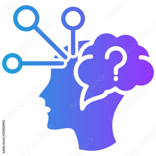 Reasoning glyph gradient icon