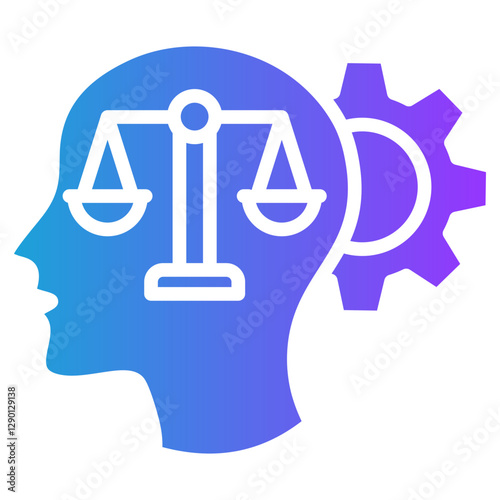 Rational Thinking glyph gradient icon