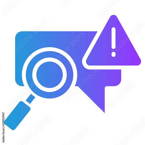 Identifying Errors glyph gradient icon