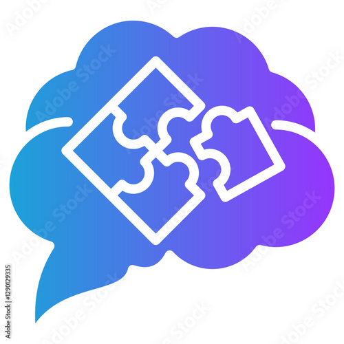 Logical Thinking glyph gradient icon