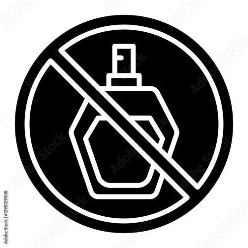 Illustration of No Strong Fragrance Sign Glyph Icon