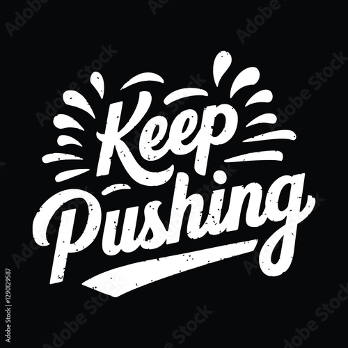 Silhouette Motivational Typography T-Shirt Design for Inspirational Wear