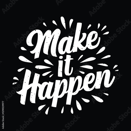 Silhouette Motivational Typography T-Shirt Design for Inspirational Wear