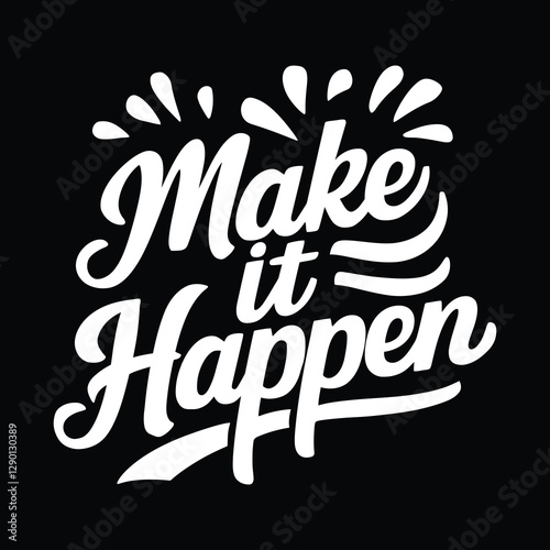 Silhouette Motivational Typography T-Shirt Design for Inspirational Wear