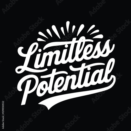 Silhouette Motivational Typography T-Shirt Design for Inspirational Wear