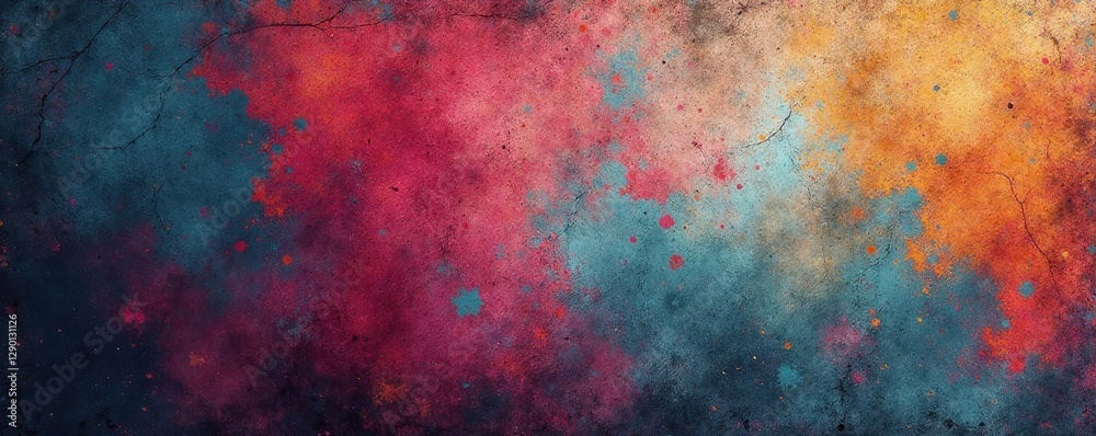 Fototapeta premium Abstract grunge concrete; mottled, uneven surface, deep shadows, chipped edges, building, background, wall