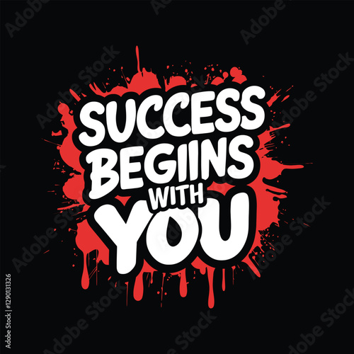 Graffiti-Style Motivational Typography T-Shirt Design for Urban Inspiration