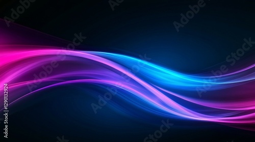 Abstract blue and purple digital background with glowing waves, dark color gradients, and vibrant flowing light patterns, creating a beautiful and futuristic digital art wallpaper design.