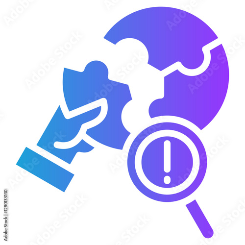 Problem glyph gradient icon