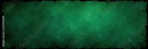 Elegant dark emerald green, vintage grunge texture with black border , distressed, shadow, graphic