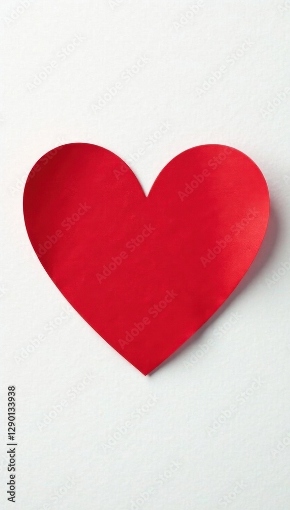 Matte red heart sticker, clean white backdrop, heart, simple, illustration Matte red heart sticker, clean white backdrop, heart, simple, illustration